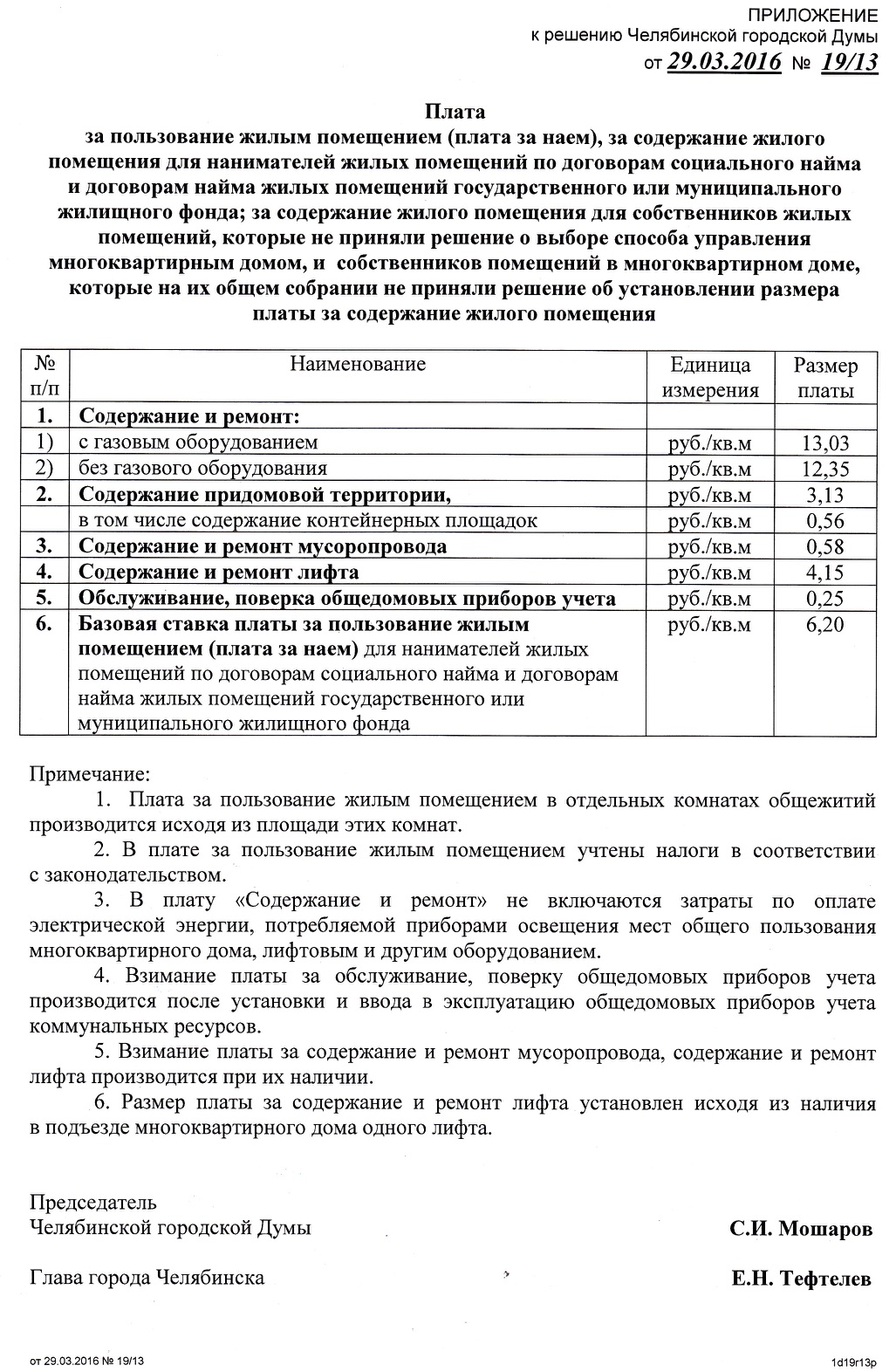 tariffs 29.03.2016